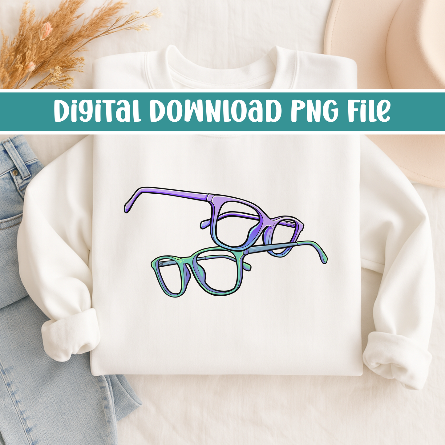 Glasses Design Digital PNG | Optician, Optometrist, or Optometric Tech shirt design | Optical Eyewear PNG Digital Download