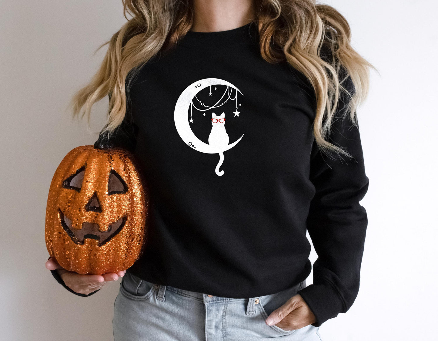 Glasses Cat on the Moon Design Digital PNG | Optician, Optometrist, or Optometric Tech shirt design | Optical PNG Digital Download