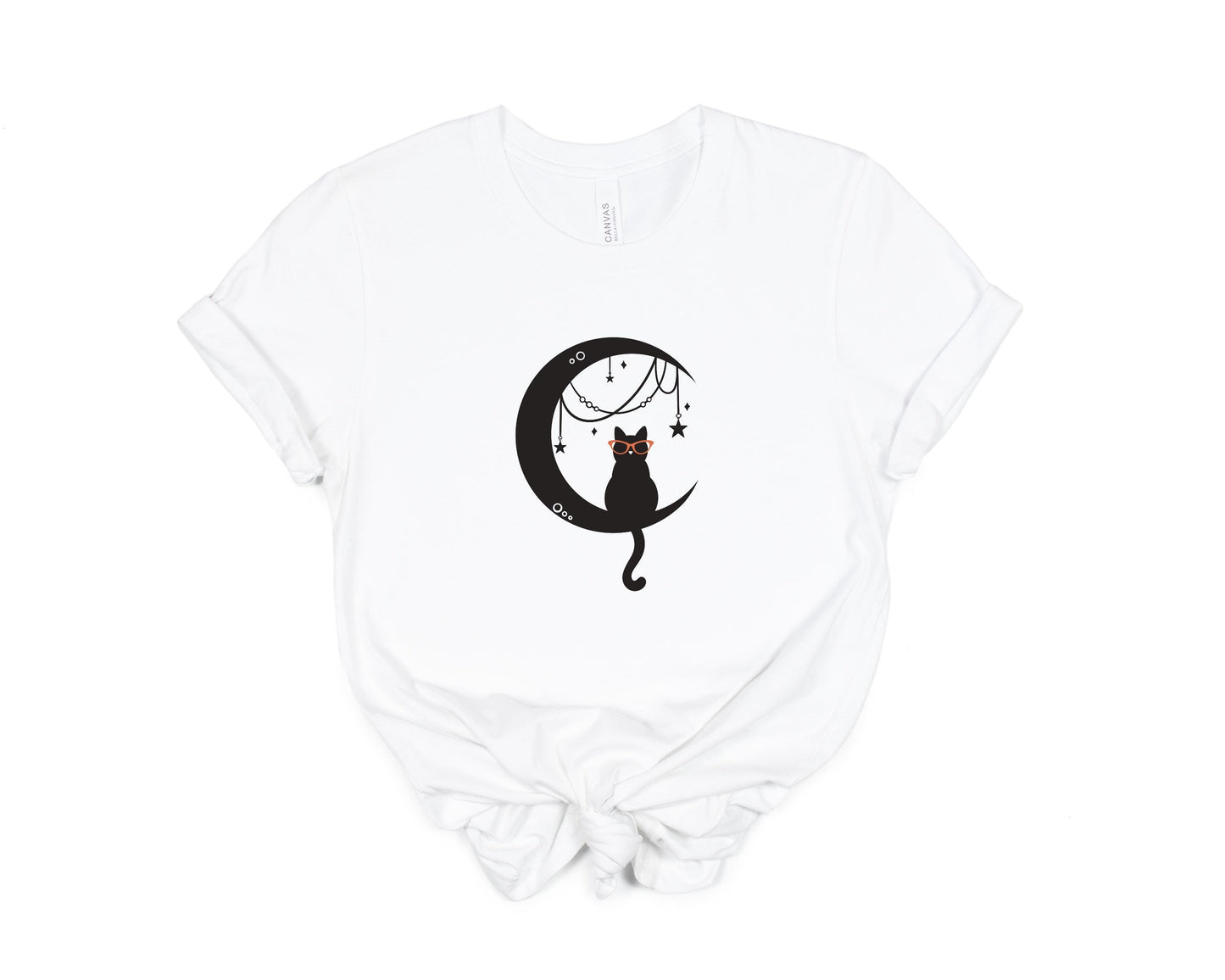 Glasses Cat on the Moon Design Digital PNG | Optician, Optometrist, or Optometric Tech shirt design | Optical PNG Digital Download