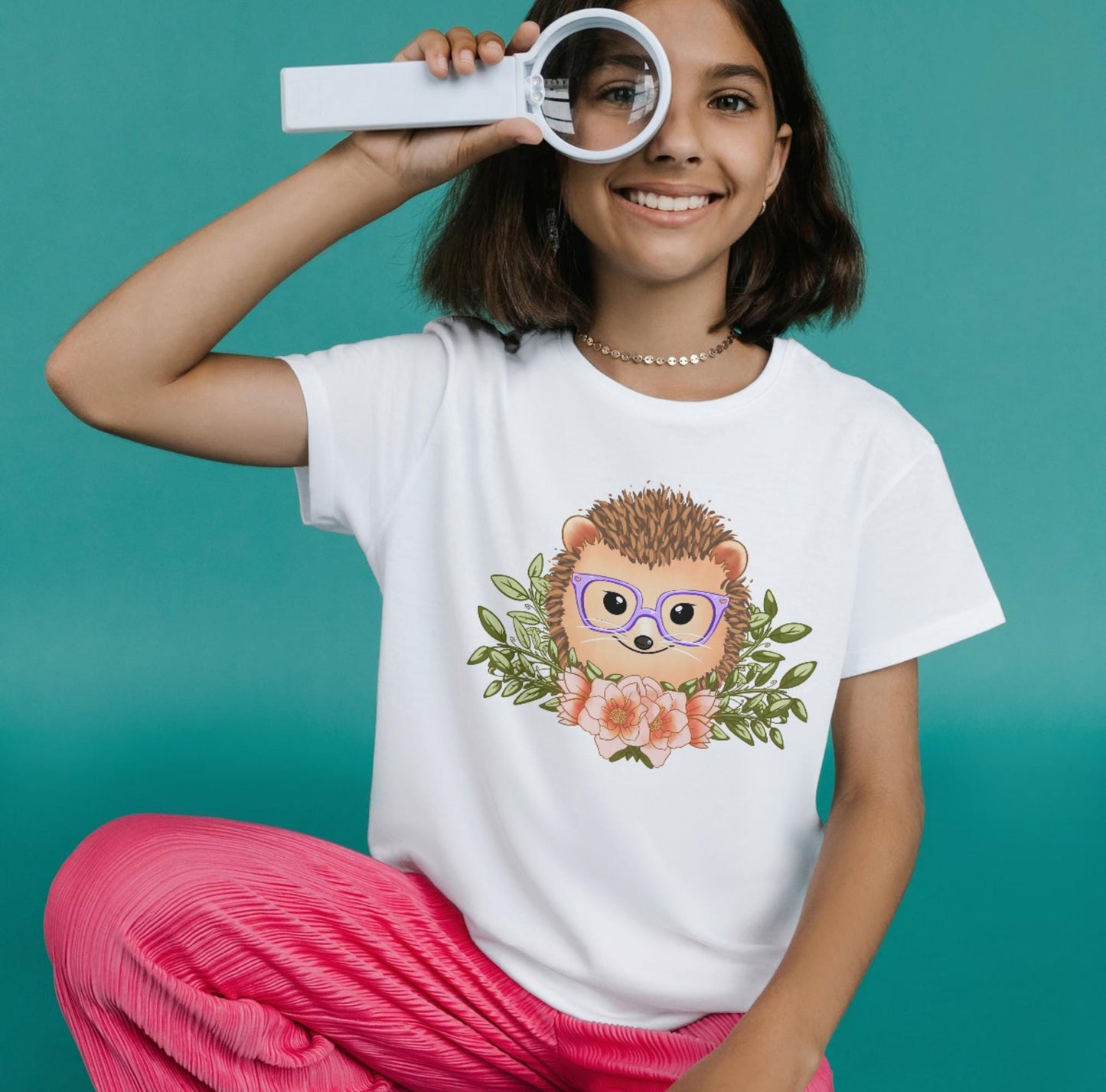 Hedgehog in Glasses Design Digital PNG | Optician, Optometrist, or Optometric Tech shirt design | Cute Hedgehog PNG Digital Download