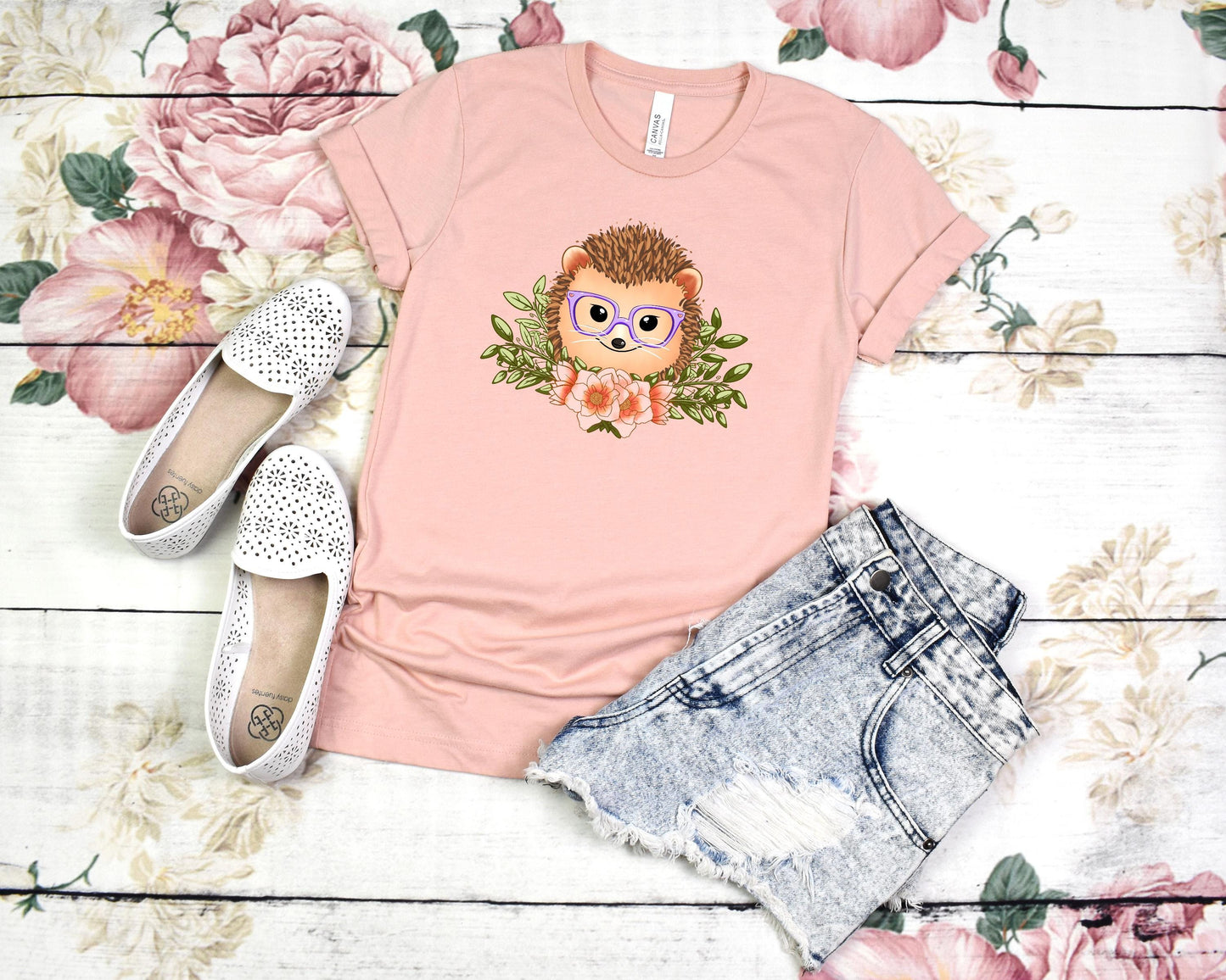 Hedgehog in Glasses Design Digital PNG | Optician, Optometrist, or Optometric Tech shirt design | Cute Hedgehog PNG Digital Download