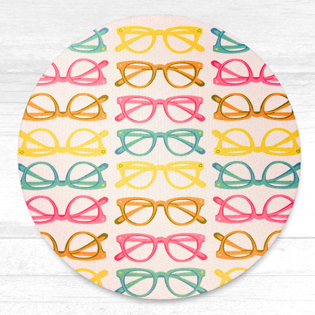 Colorful Glasses Mouse Pad