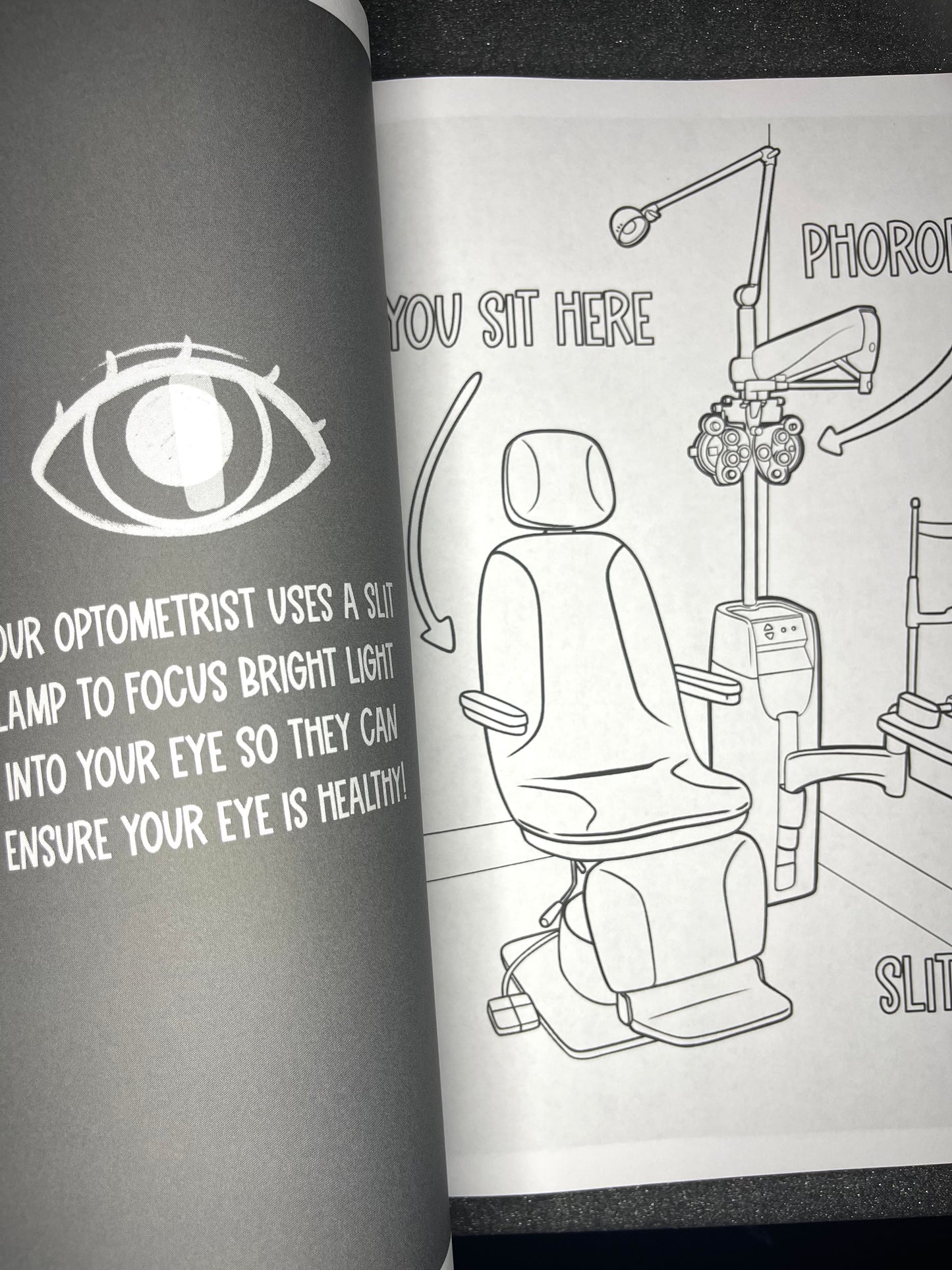 Discovering Eyecare - The Octician: A coloring journey into eye exams and eyewear for kids.