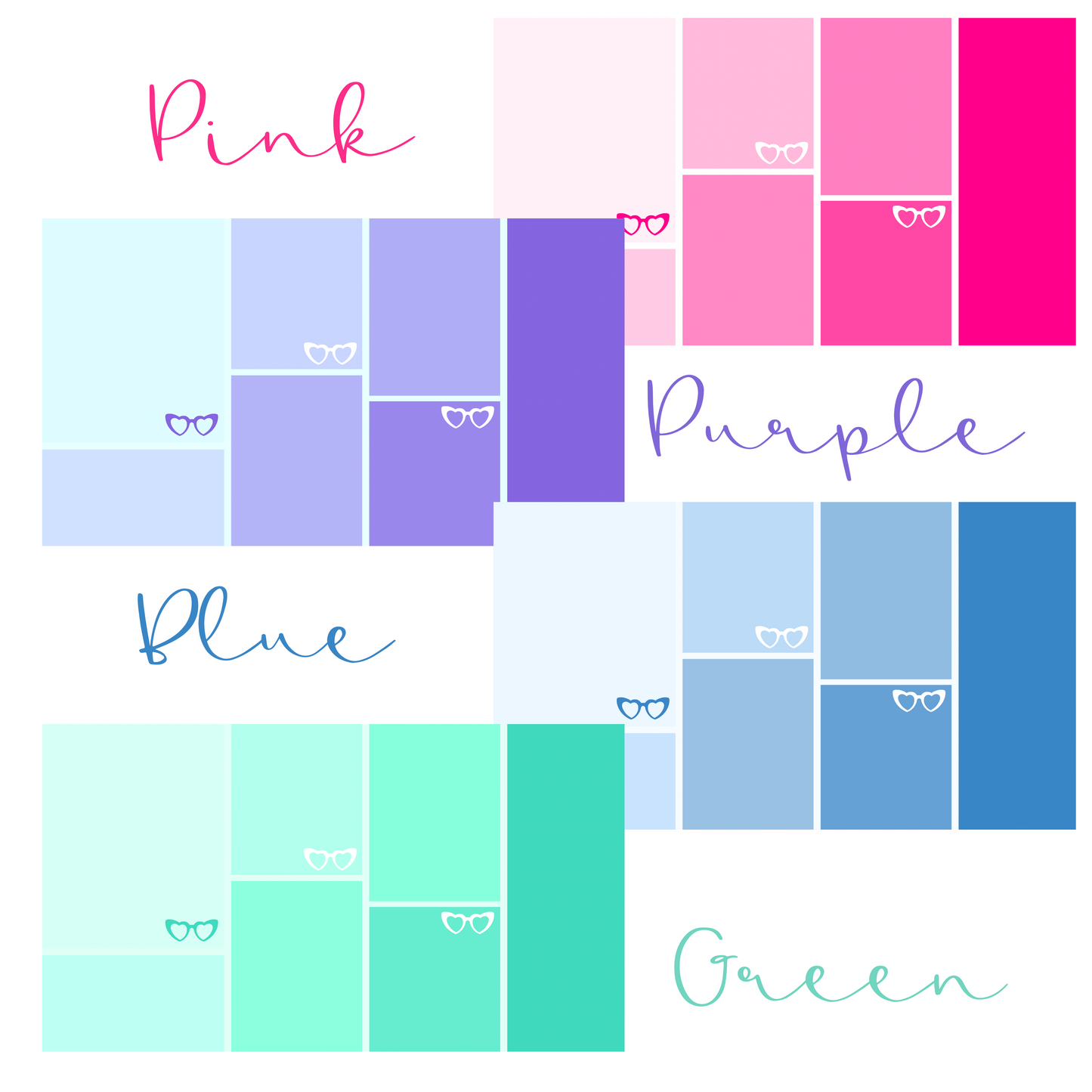 Color Block Glasses Background Pack