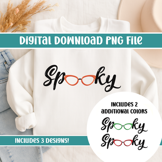 Spooky Glasses Design Digital PNG | Optician, Optometrist, or Optometric Tech shirt design | Optical Halloween PNG Digital Download