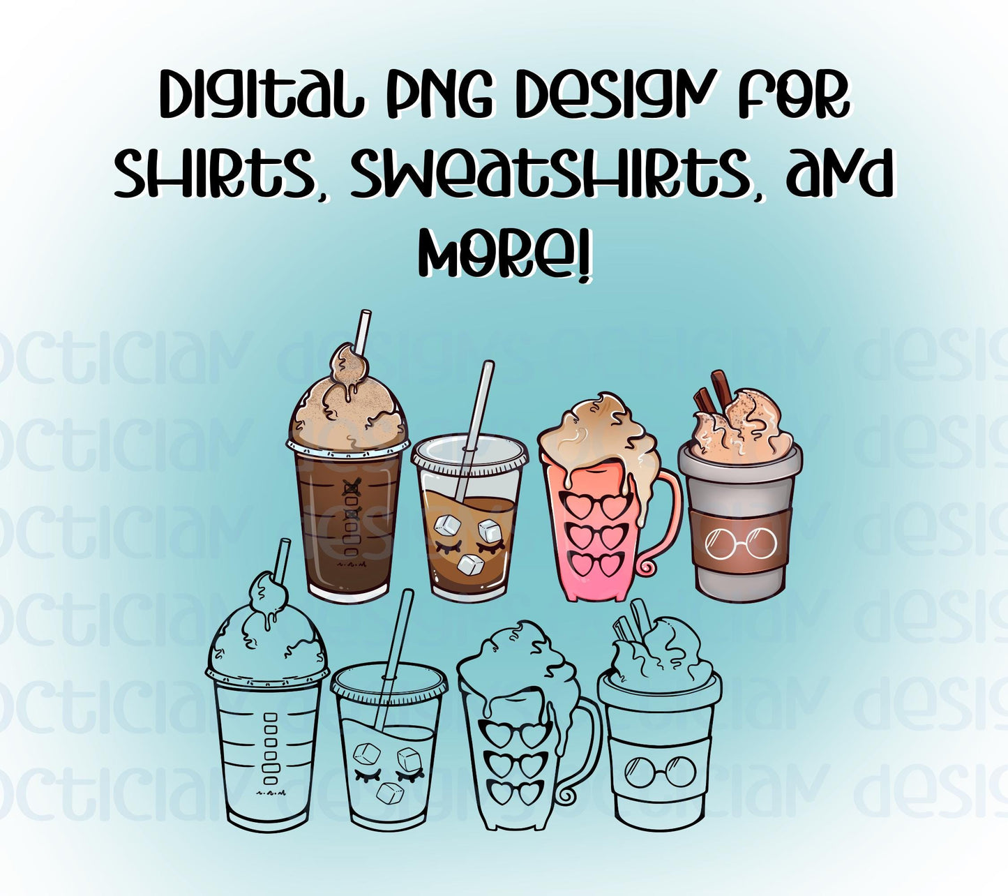 Optical Coffee Design Digital PNG | Optician, Optometrist, or Optometric Tech shirt design | Optical Appreciation PNG Digital Download